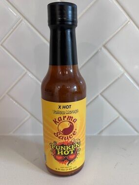 "Hot Ones" Limited Ed Karma Sauce Funkin' Hot X-Hot Yellow Moruga Hot Sauce 5 Oz